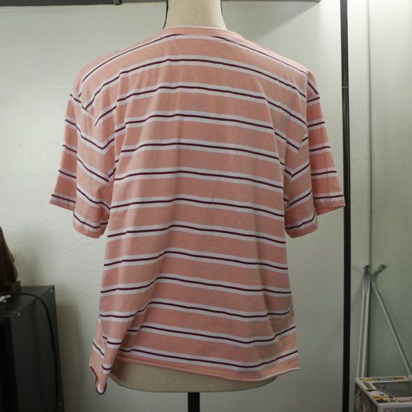 Rebellious One | Striped Unfinished Crop Top - Picture 2 of 7